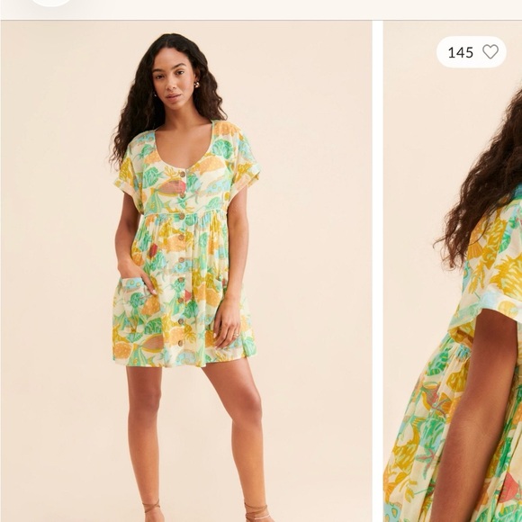 Free People Oceana Mini Dress Size Large 100% Cotton - Picture 7 of 8